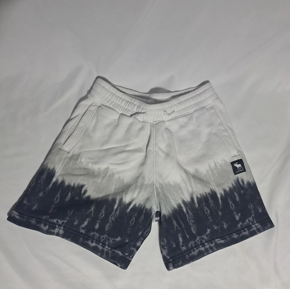 Abercrombie Kids Boys 11/12 Tie Dye Ombre Shorts White Gray Y2K‎